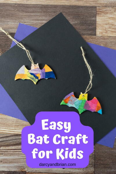 Easy Decoupage Bat Craft