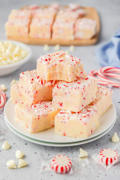 Peppermint Fudge (with White Chocolate)