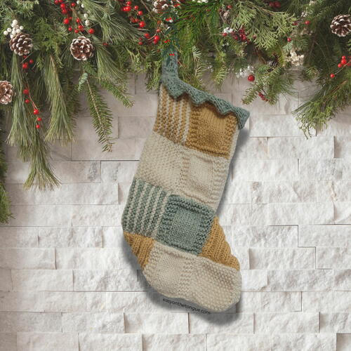 Beginner Christmas Stocking Knitting Pattern