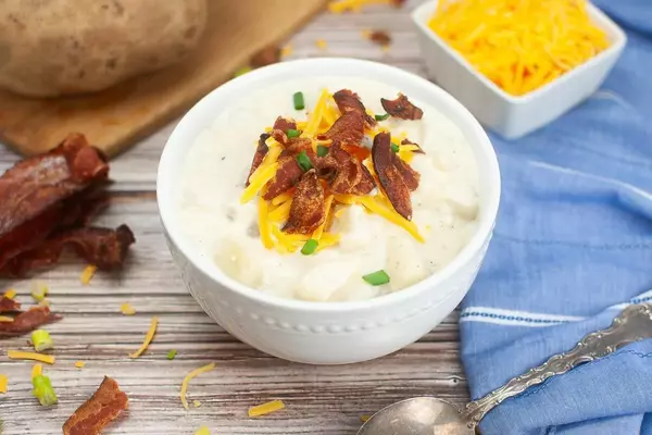 Loaded Potato Soup In Slow Cooker