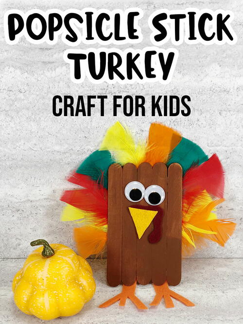 Turkey Popsicle Stick Craft For Kids