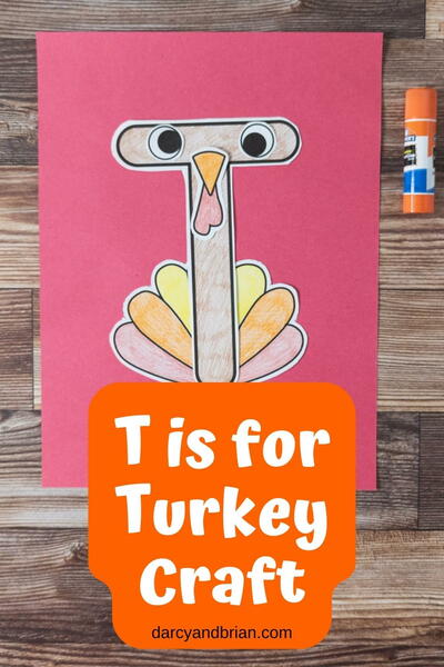 Printable T Is For Turkey Craft