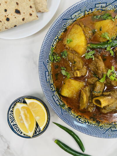 The Most Easiest Aloo Gosht Recipe In 2 Ways