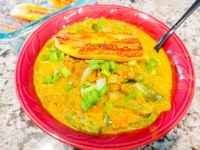 Caribbean-inspired Coconut Lentil Stew With Plantains