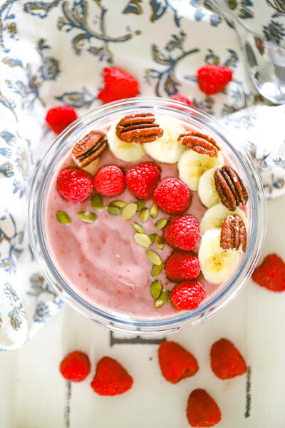 Raspberry Protein Smoothie Bowl