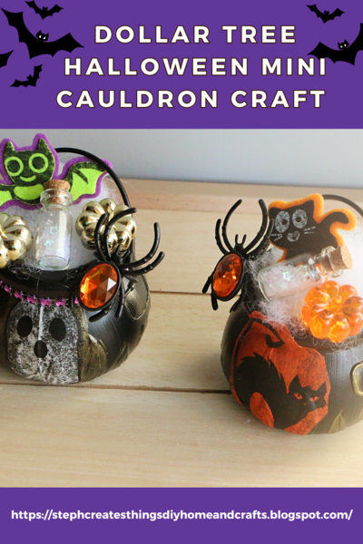 Dollar Tree Halloween Mini Cauldron Craft