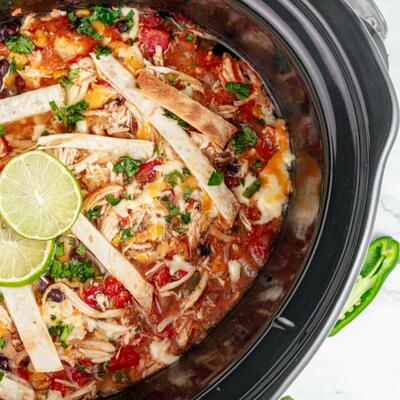 Slow Cooker Tortilla Soup