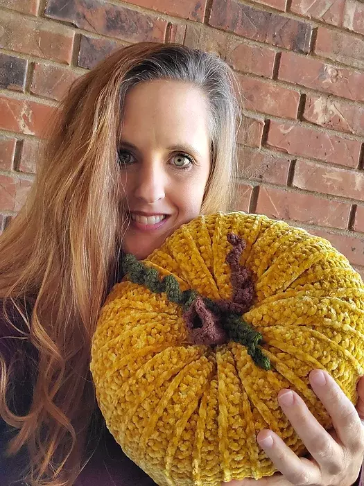 Large Velvet Pumpkin