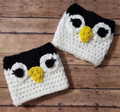 Peek A Boo Penguin Boot Cuffs