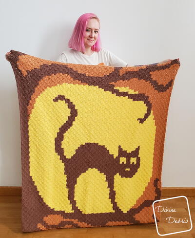 Cat Moon Rising Blanket