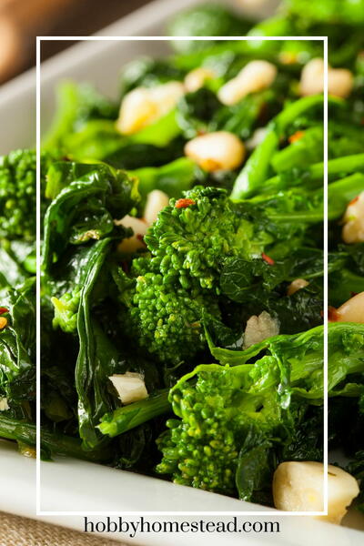 Sauted Broccoli Rabe With Garlic And Red Pepper Flakes