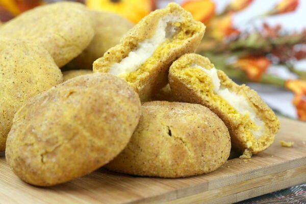 Stuffed Pumpkin Cream Cheese Cookies Recipe