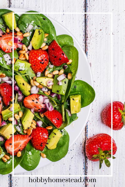 Fresh Strawberry Spinach Salad With Poppy Seed Dressing