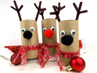 Reindeer Toilet Paper Roll Craft