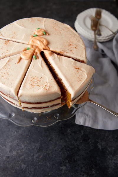 Pumpkin Cake With Cream Cheese Frosting