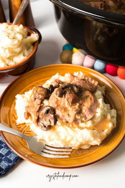 Slow Cooker Smothered Pork Chops