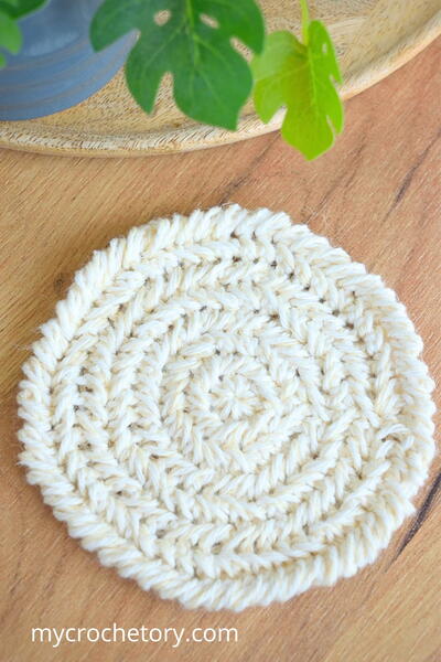 Herringbone Round Coaster