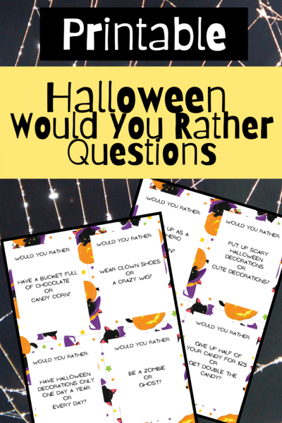 Printable Halloween Would You Rather Questions For Kids