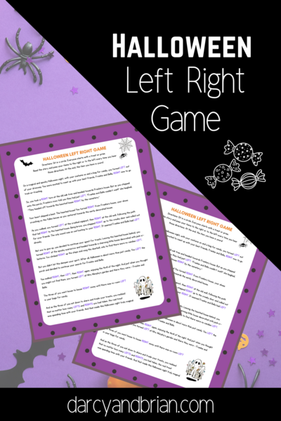 Printable Halloween Left Right Game