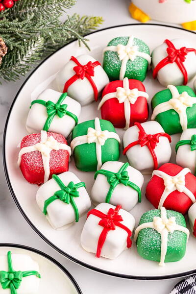 Christmas Present Oreo Truffles