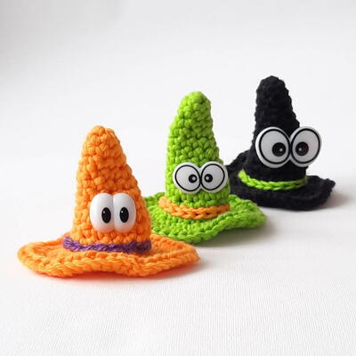 Mini Halloween Witch Hat Crochet Pattern