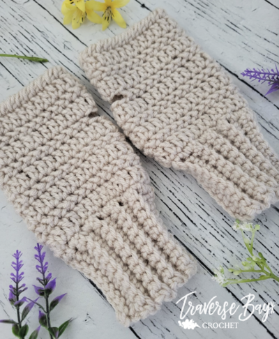 Herringbone Fingerless Gloves