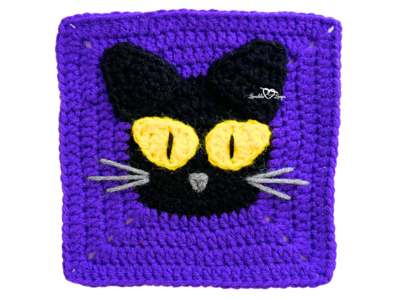 Black Cat Granny Square