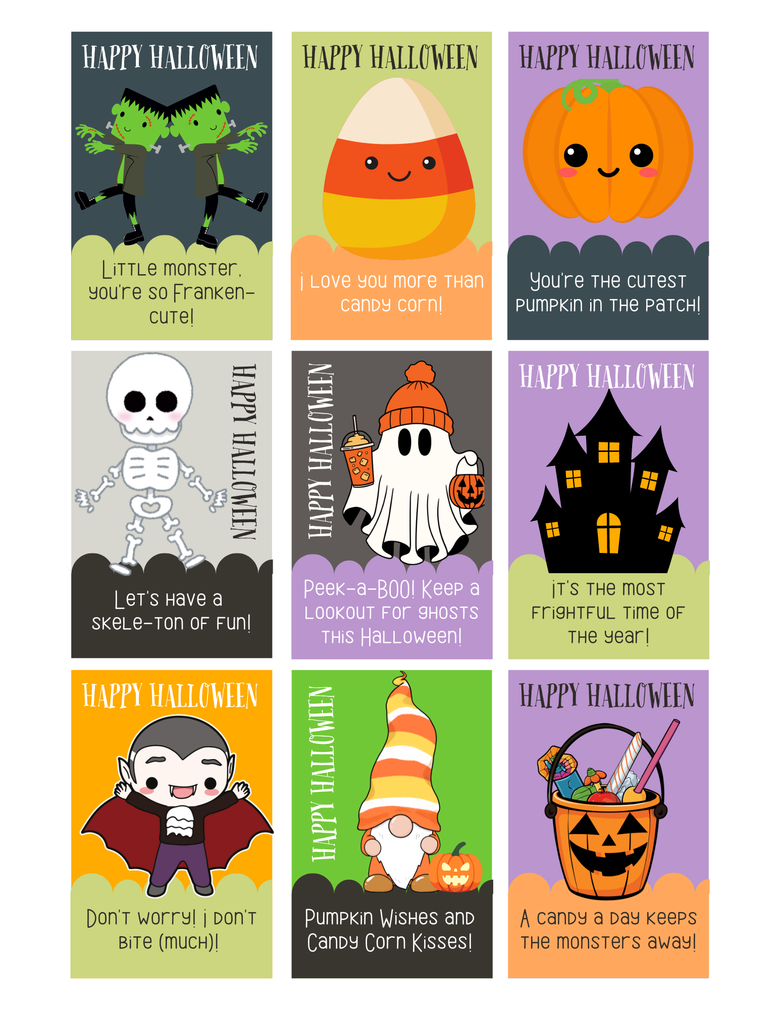 Free Printable Cute Halloween Cards DIYIdeaCenter Free printable cute halloween cards diyideacenter
