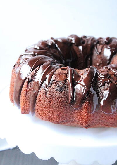 Chocolate Applesauce Bundt Cake