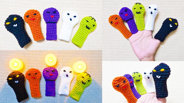 Summoning The Crochet Halloween Buddies - Crochet Finger Puppets