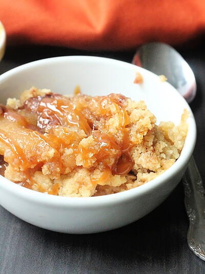 Muffin Mix Caramel Apple Cobbler