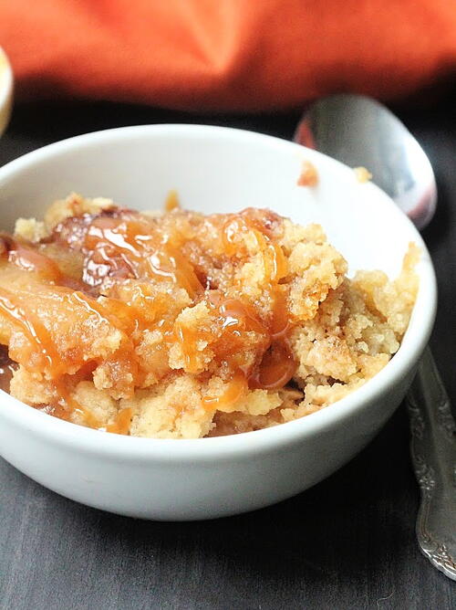 Muffin Mix Caramel Apple Cobbler