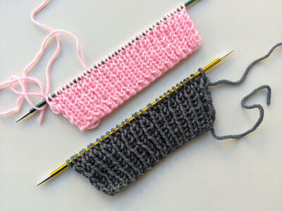 Knit 1×1 And 2×2 Rib Elastic Cast-on