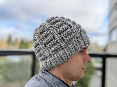 Chunky Knit Men’s Slouchy Hat