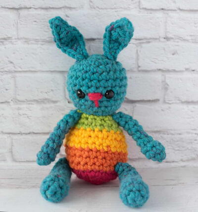 Rainbow Crochet Bunny