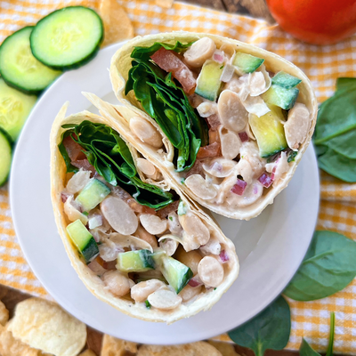 Healthy White Bean & Cucumber Wraps | Delicious 10 Minute Recipe