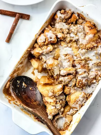 Apple Pie Cinnamon Roll Casserole 