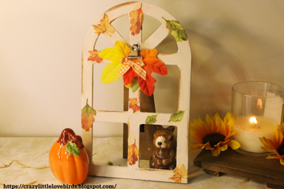 Faux Fall Window Decor : Simple Diy Upcycle