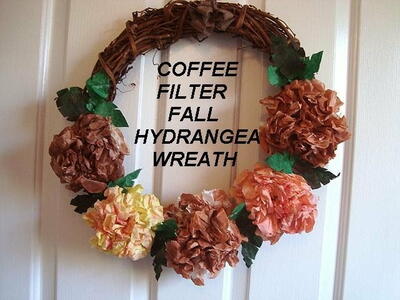 Fall Coffee Filter Flower Wreath