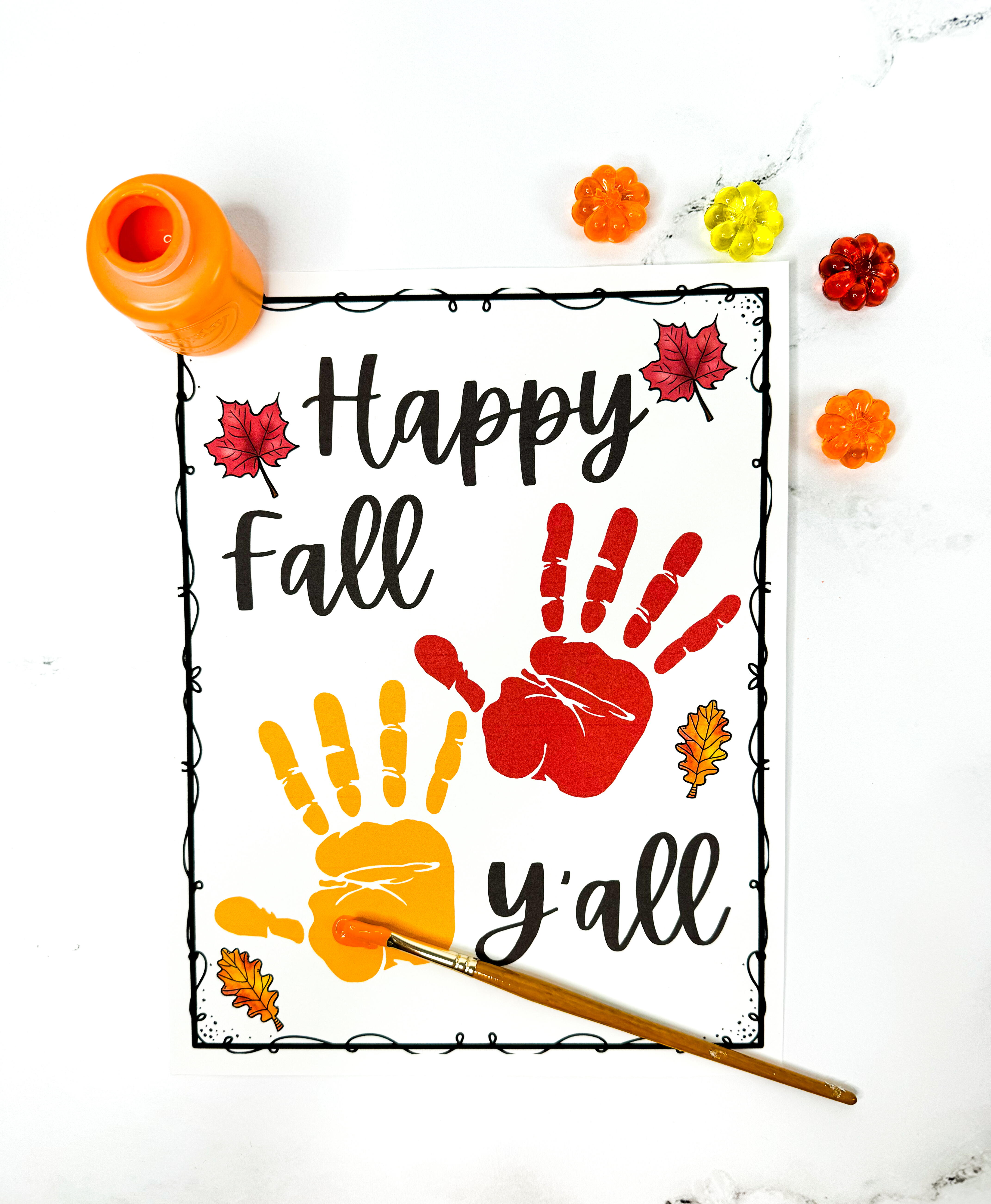 Fall Handprint Art | FaveCrafts.com