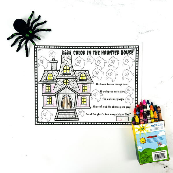 Haunted House Coloring Page