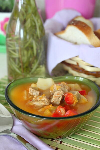 Sour Beef Shank Soup