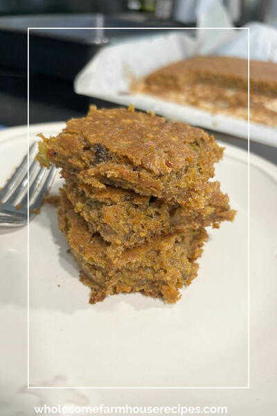 Carrot Cake Bars With Maple Syrup