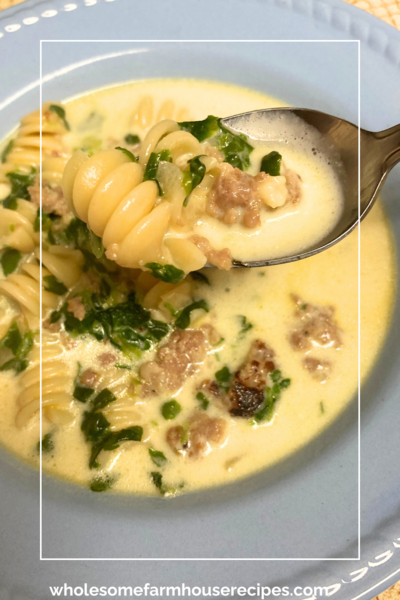 Creamy Italian Sausage And Parmesan Soup