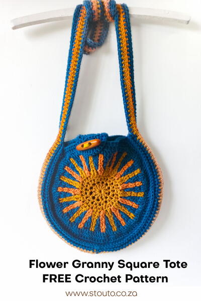 Sun Round Crossbody Tote Bag