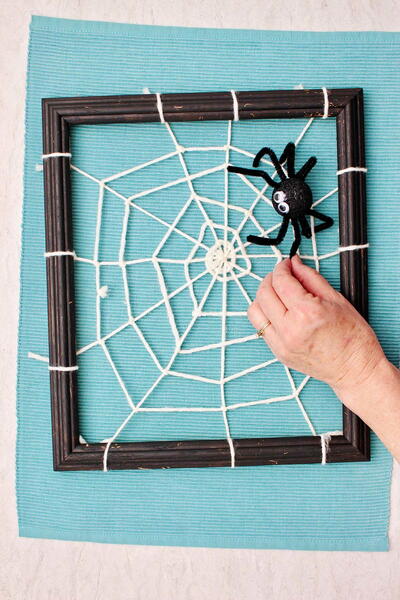 Diy Spider Web Craft With Yarn