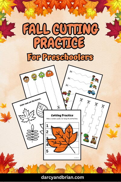 Fall Cutting Practice For Preschoolers