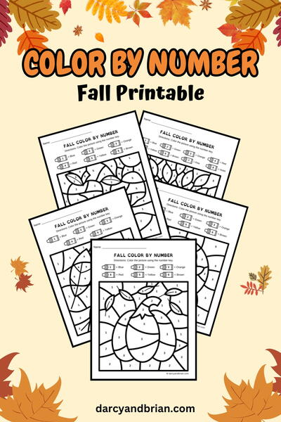 Color By Number Fall Printable