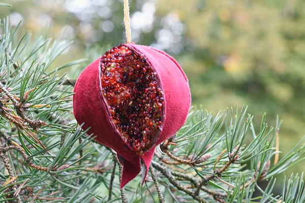 Velvet Pomegranate Ornament