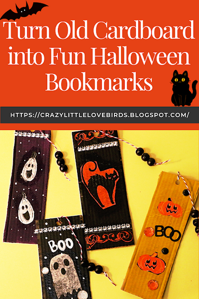 Turn Old Cardboard Into Fun Halloween Bookmarks